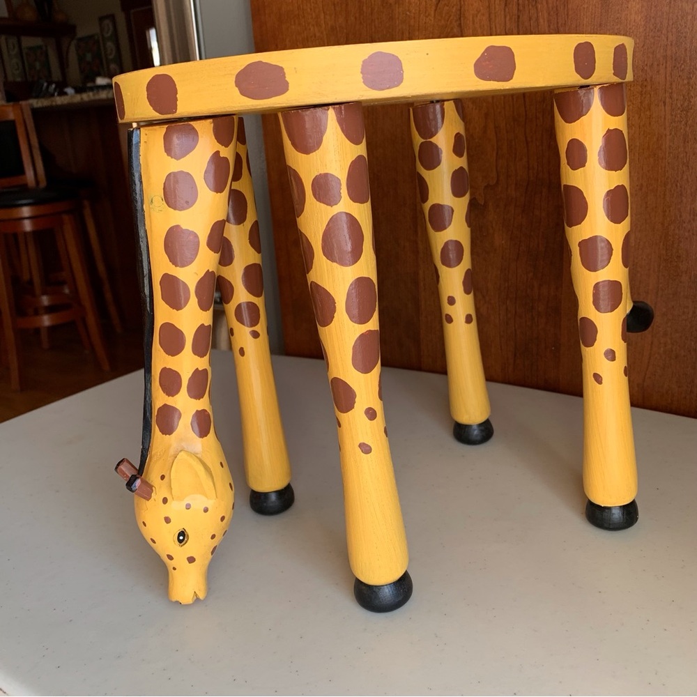 Whimsical Giraffe Table Decorative Display Riser Plant Stand NOT A STOOL